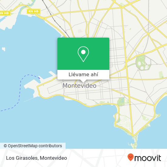 Mapa de Los Girasoles, Yi Centro, Montevideo, 11100