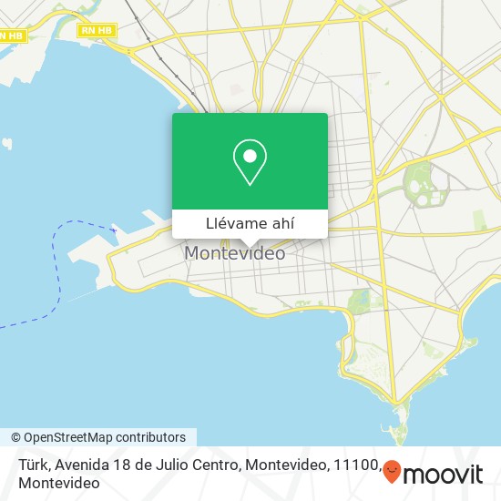 Mapa de Türk, Avenida 18 de Julio Centro, Montevideo, 11100