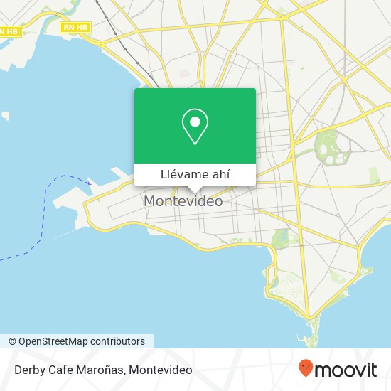 Mapa de Derby Cafe Maroñas, Colonia Centro, Montevideo, 11100