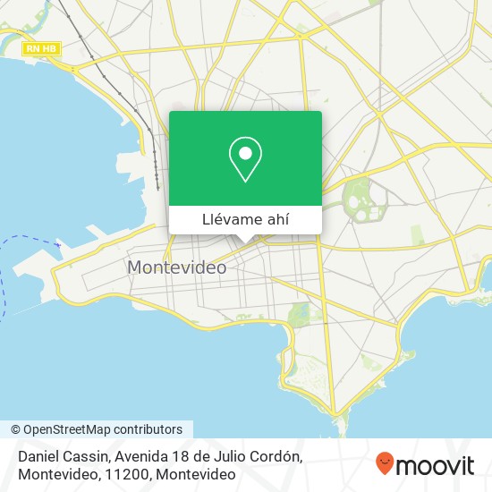 Mapa de Daniel Cassin, Avenida 18 de Julio Cordón, Montevideo, 11200