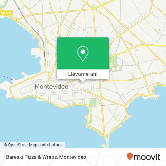 Mapa de Bareski Pizza & Wraps, Juan Jackson Cordón, Montevideo, 11200