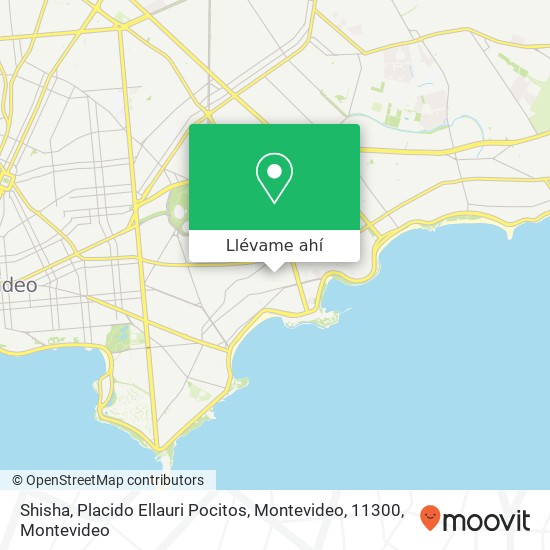 Mapa de Shisha, Placido Ellauri Pocitos, Montevideo, 11300