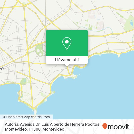 Mapa de Autoria, Avenida Dr. Luis Alberto de Herrera Pocitos, Montevideo, 11300