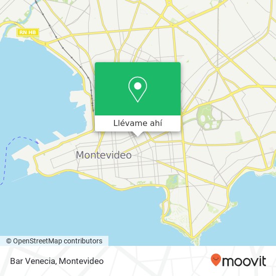 Mapa de Bar Venecia, Mercedes Cordón, Montevideo, 11200
