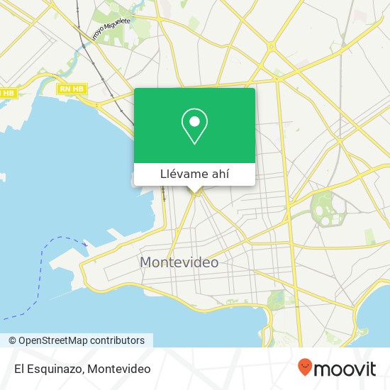Mapa de El Esquinazo, Yaguarón Aguada, Montevideo, 11800