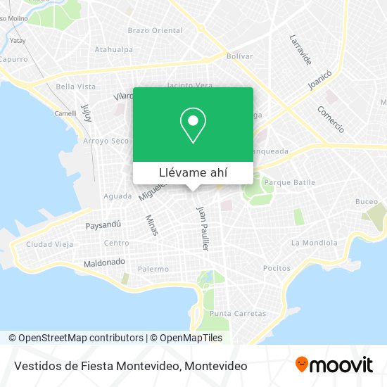 Mapa de Vestidos de Fiesta Montevideo