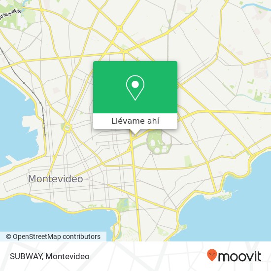 Mapa de SUBWAY, Acceso Avenida 8 de Octubre Tres Cruces, Montevideo, 11600