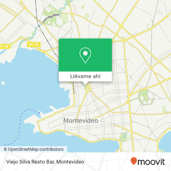 Mapa de Viejo Silva Resto Bar, Colombia Aguada, Montevideo, 11800