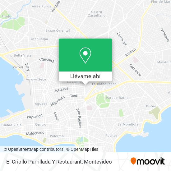 Mapa de El Criollo Parrillada Y Restaurant