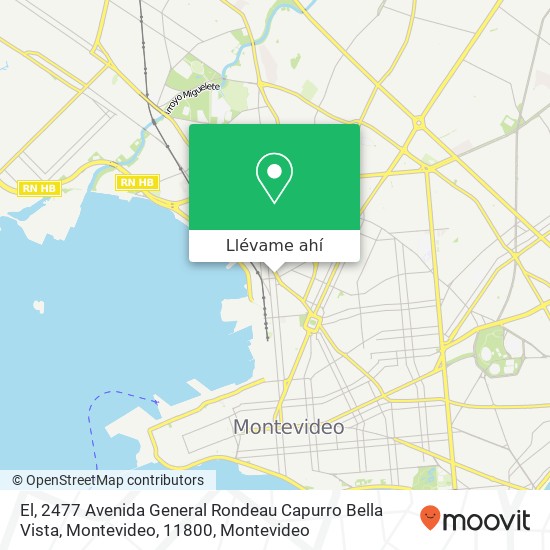 Mapa de El, 2477 Avenida General Rondeau Capurro Bella Vista, Montevideo, 11800