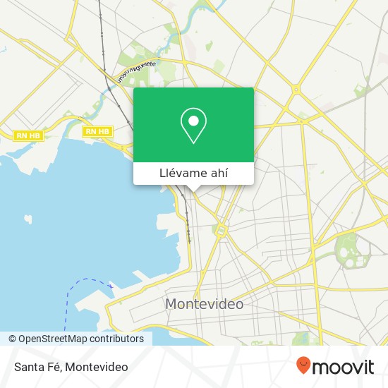 Mapa de Santa Fé, Avenida Agraciada Capurro Bella Vista, Montevideo, 11800