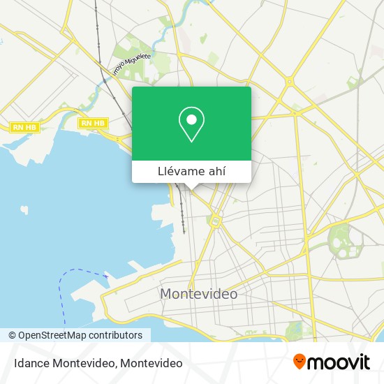 Mapa de Idance Montevideo