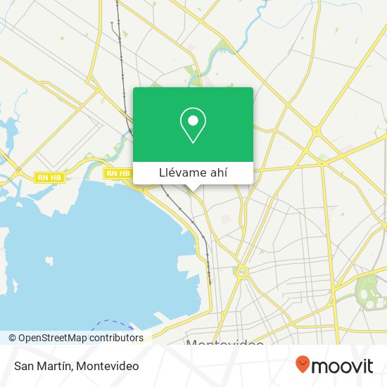 Mapa de San Martín, Avenida Agraciada Capurro Bella Vista, Montevideo, 11800
