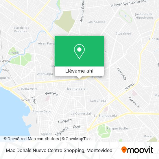 Mapa de Mac Donals Nuevo Centro Shopping