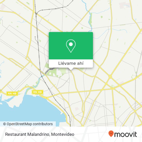 Mapa de Restaurant Malandrino, Avenida Millán Atahualpa, Montevideo, 11700