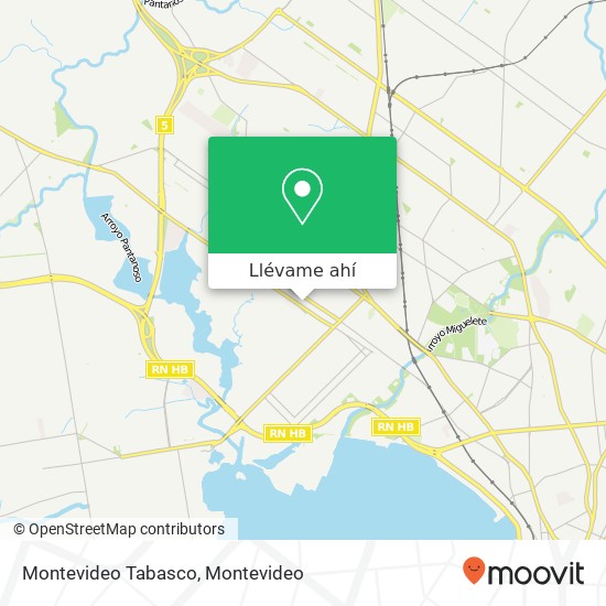 Mapa de Montevideo Tabasco, Camino Gregorio Belvedere, Montevideo, 11900