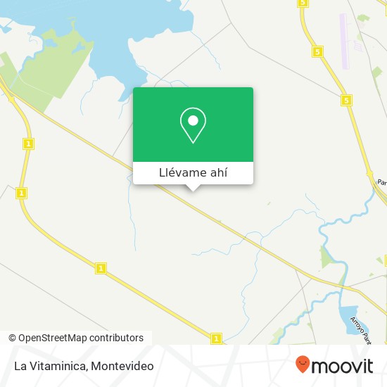 Mapa de La Vitaminica, Nuevo Llamas Paso de la Arena, Montevideo, 12600