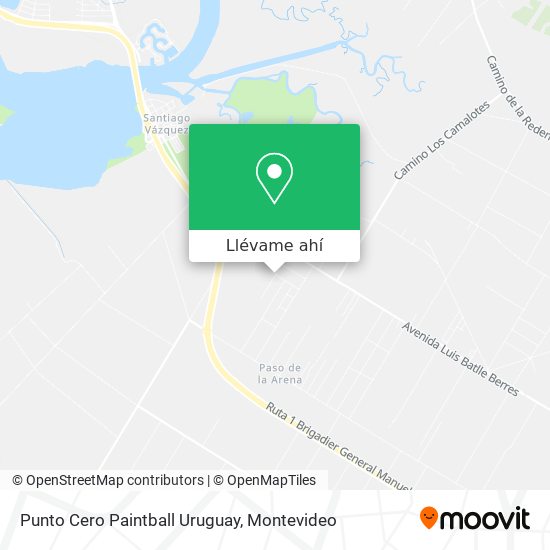 Mapa de Punto Cero Paintball Uruguay