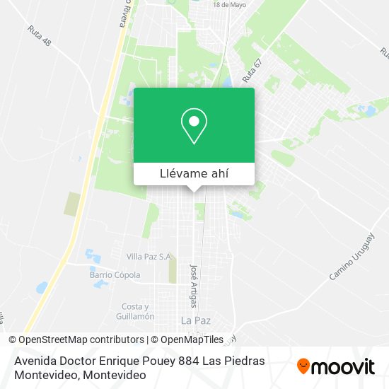 Mapa de Avenida Doctor Enrique Pouey 884 Las Piedras Montevideo