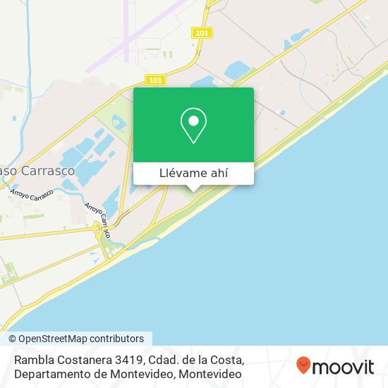 Mapa de Rambla Costanera 3419, Cdad. de la Costa, Departamento de Montevideo