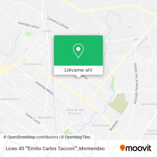 Mapa de Liceo 40 ""Emilio Carlos Tacconi""