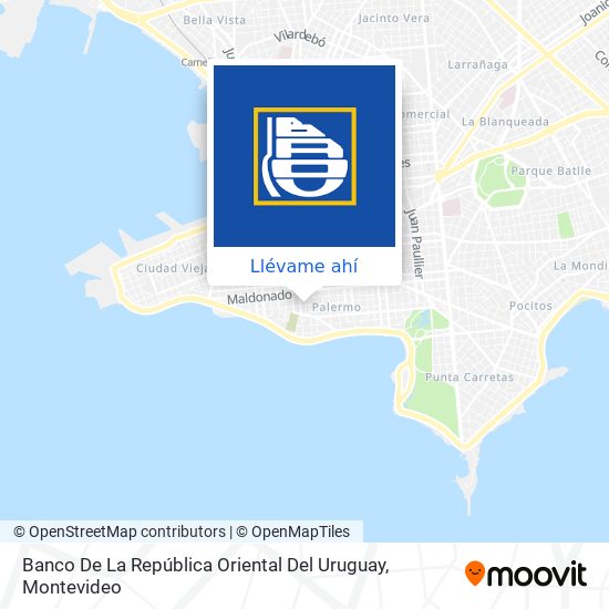 Mapa de Banco De La República Oriental Del Uruguay