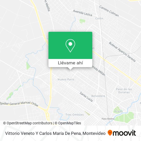 Mapa de Vittorio Veneto Y Carlos María De Pena