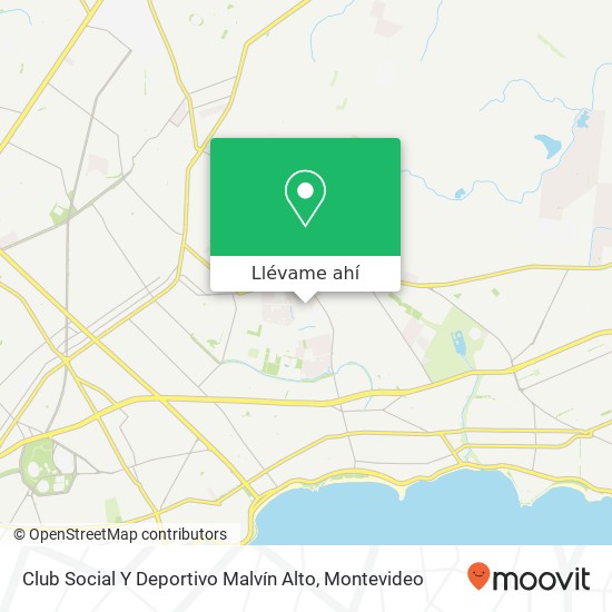 Mapa de Club Social Y Deportivo Malvín Alto