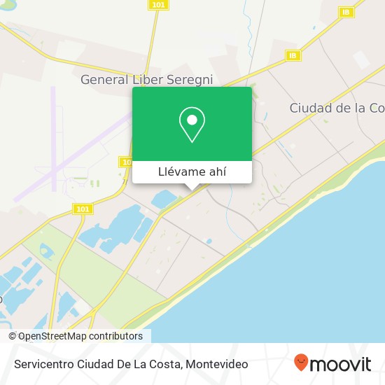 Mapa de Servicentro Ciudad De La Costa