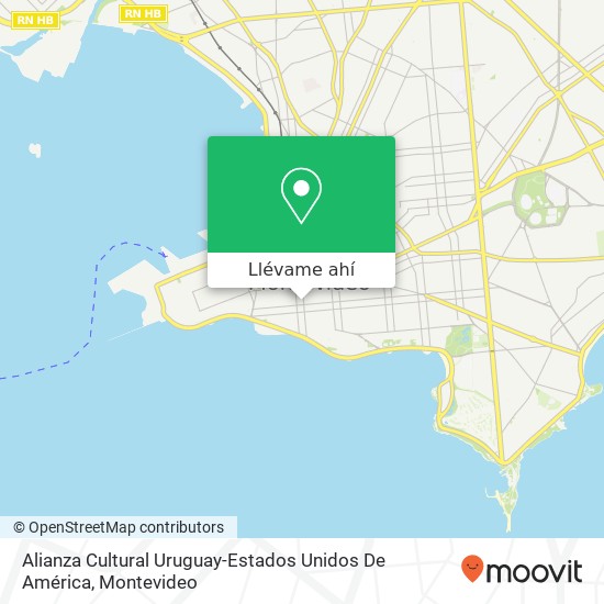 Mapa de Alianza Cultural Uruguay-Estados Unidos De América