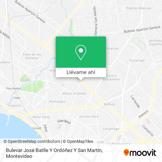 Mapa de Bulevar José Batlle Y Ordóñez Y San Martín