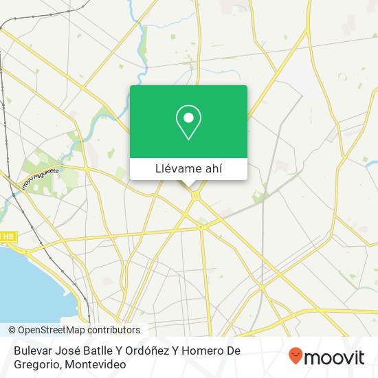 Mapa de Bulevar José Batlle Y Ordóñez Y Homero De Gregorio
