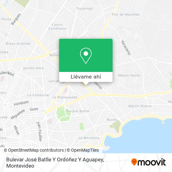 Mapa de Bulevar José Batlle Y Ordóñez Y Aguapey