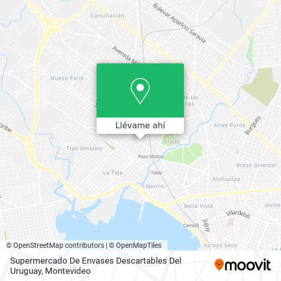 Mapa de Supermercado De Envases Descartables Del Uruguay