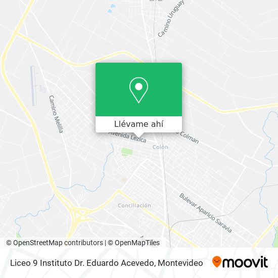 Mapa de Liceo 9 Instituto Dr. Eduardo Acevedo