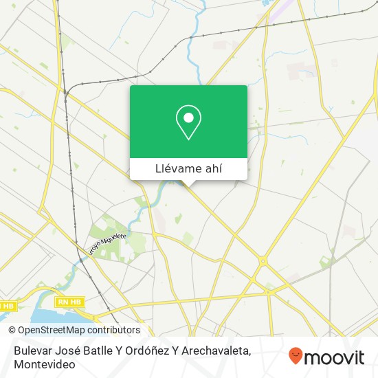 Mapa de Bulevar José Batlle Y Ordóñez Y Arechavaleta