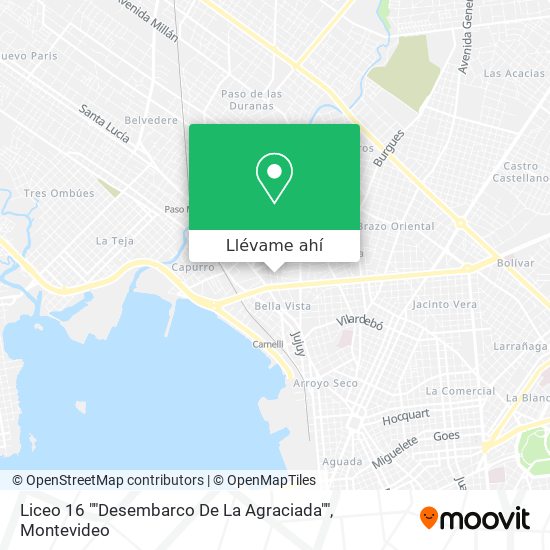 Mapa de Liceo 16 ""Desembarco De La Agraciada""