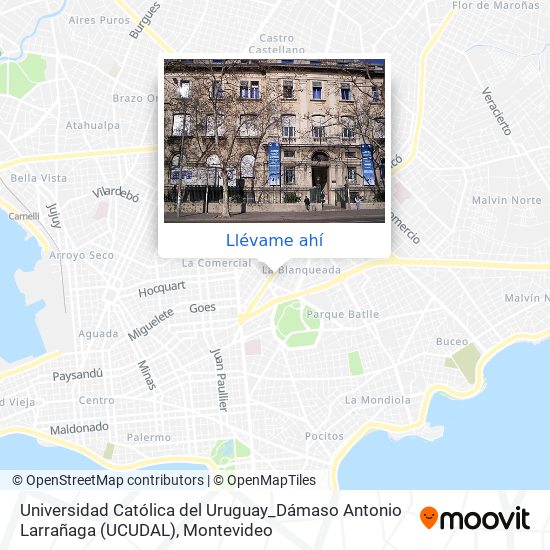 Mapa de Universidad Católica del Uruguay_Dámaso Antonio Larrañaga (UCUDAL)