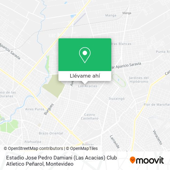 Mapa de Estadio Jose Pedro Damiani (Las Acacias) Club Atletico Peñarol