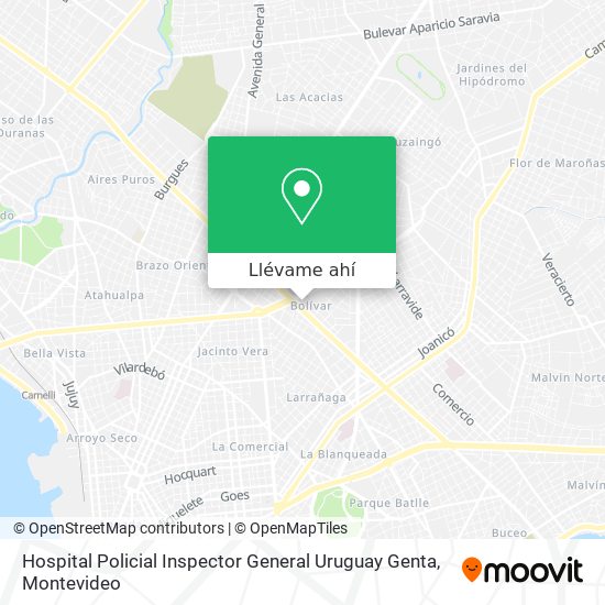 Mapa de Hospital Policial Inspector General Uruguay Genta