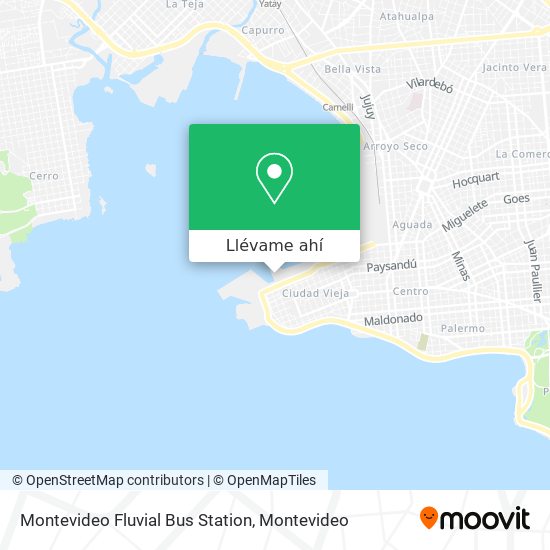 Mapa de Montevideo Fluvial Bus Station