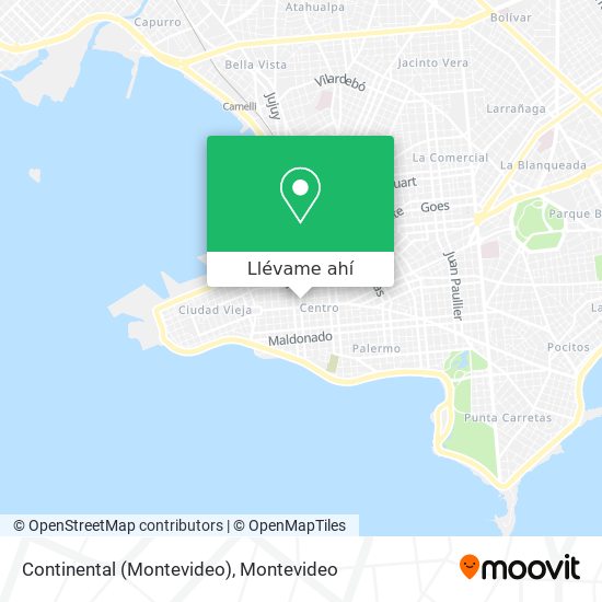 Mapa de Continental (Montevideo)