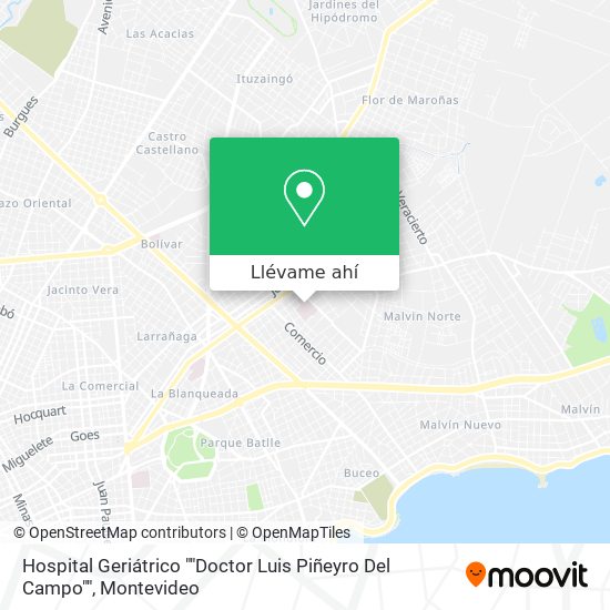 Mapa de Hospital Geriátrico ""Doctor Luis Piñeyro Del Campo""