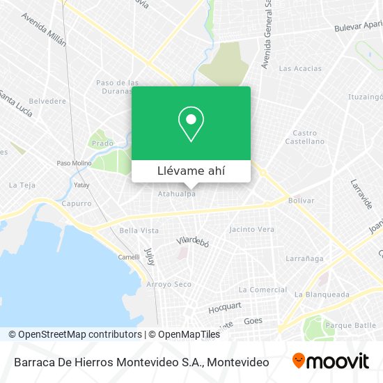 Mapa de Barraca De Hierros Montevideo S.A.