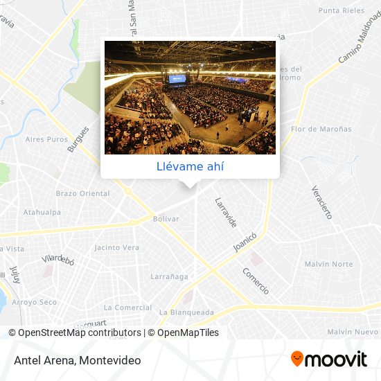 Mapa de Antel Arena