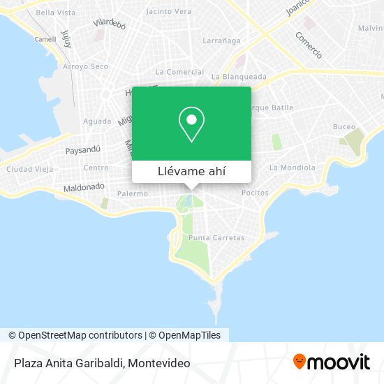 Mapa de Plaza Anita Garibaldi