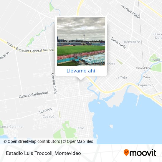 Mapa de Estadio Luis Troccoli