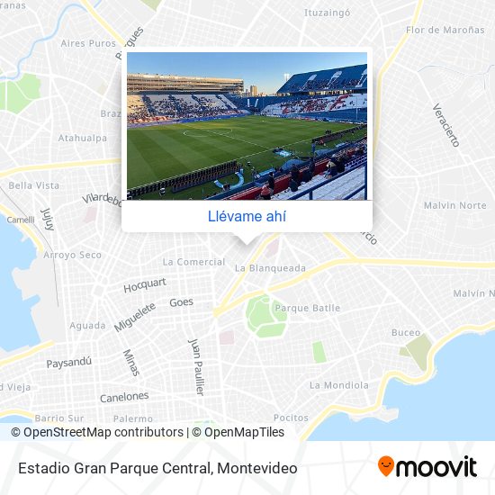 Mapa de Estadio Gran Parque Central