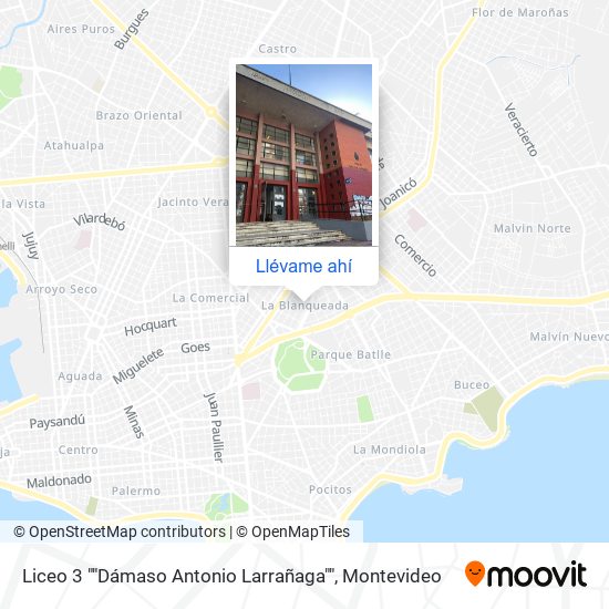 Mapa de Liceo 3 ""Dámaso Antonio Larrañaga""