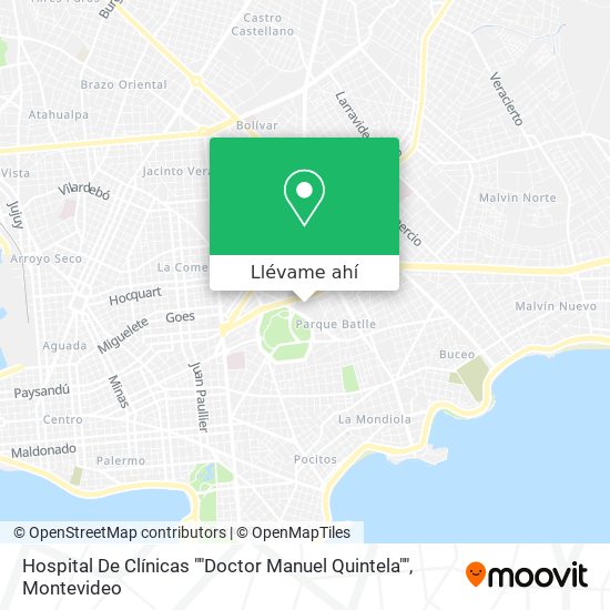 Mapa de Hospital De Clínicas ""Doctor Manuel Quintela""